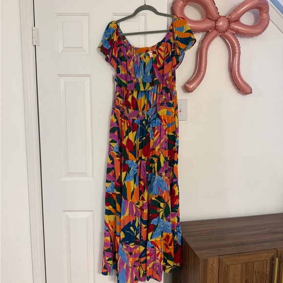Terra & Sky Vibrant Multicolor Floral Maxi Dress - Picture 2 of 8